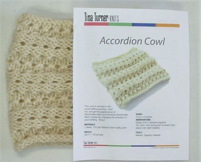 Costswald Wool Knitting Pattern : Accordion Cowl